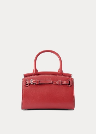 Bolsos De Mano Ralph Lauren Mujer Rojos Oscuro - Calfskin Mini RL50 - XAITY4239